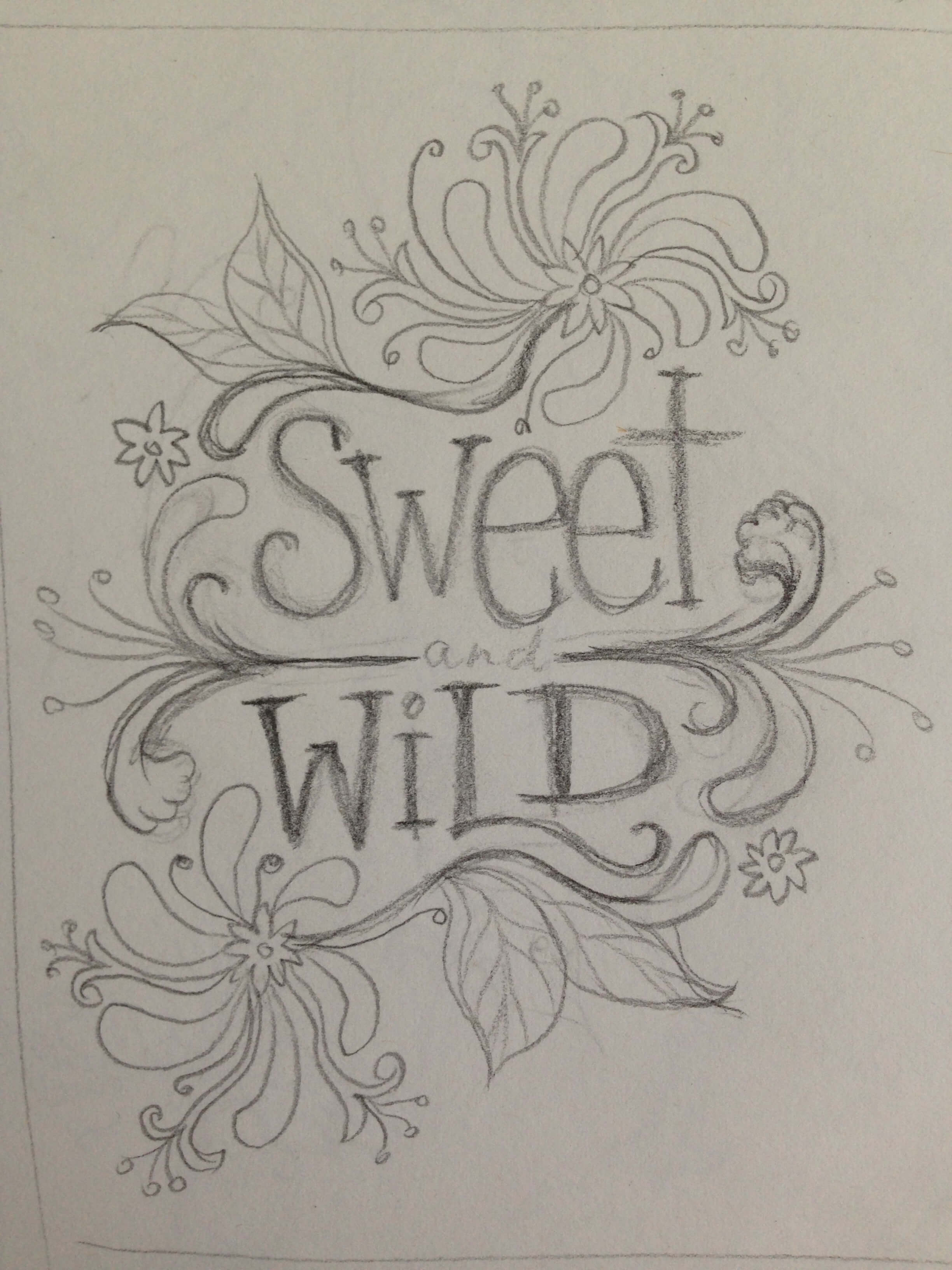 first sketch - Behind the Design: Sweet & Wild Tee