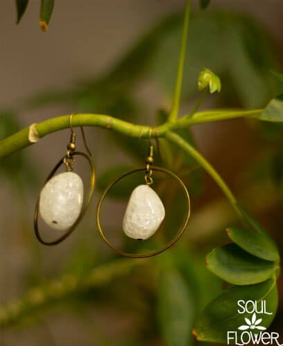 "If you look closely at [the Quartz Snowflake Earrings], they look like a snow globe." -Dani