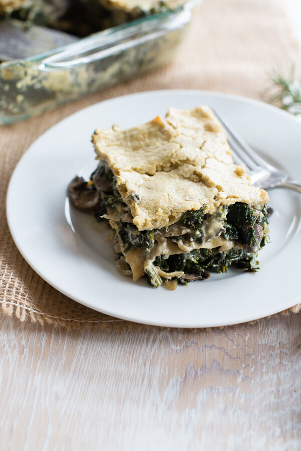 vegan thanksgiving kale lasagna - 20 Vegan Recipes for a Thanksgiving Feast