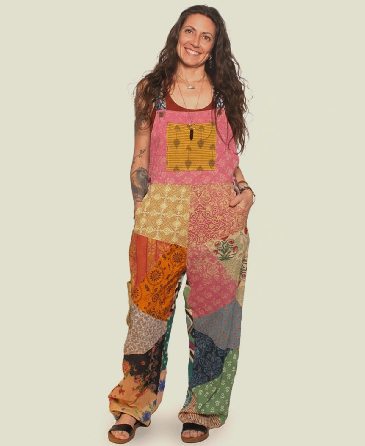 Patchy Romper | Hippie Overalls | Soul Flower