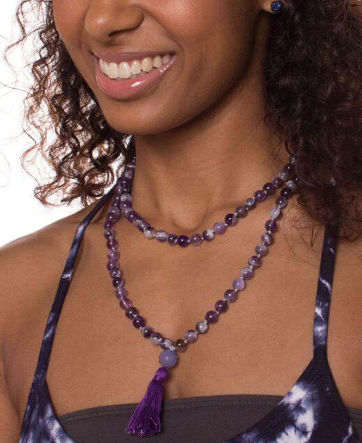 108 Mala Necklace |  Amethyst Mala Beads | Soul Flower