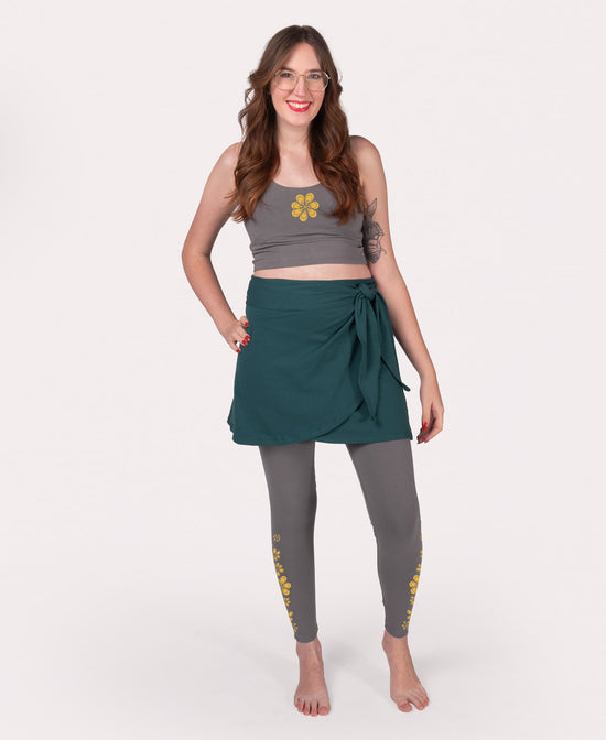 Closeout! Flower Daydream Organic Cropped Tank Top - Retro Flower Tank | Cropped Top | Soul Flower Hippie Women