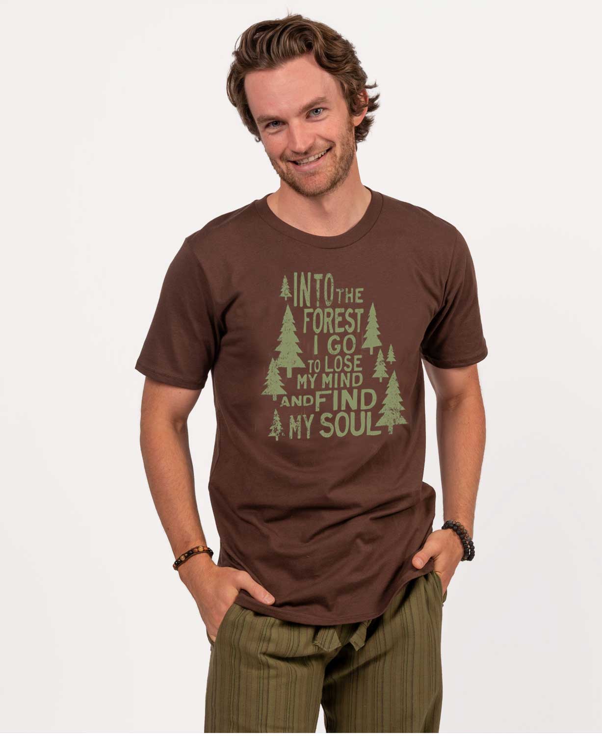 Into the Forest Organic T-Shirt - Unisex - Wander T-Shirt for Men | Camping T-Shirt