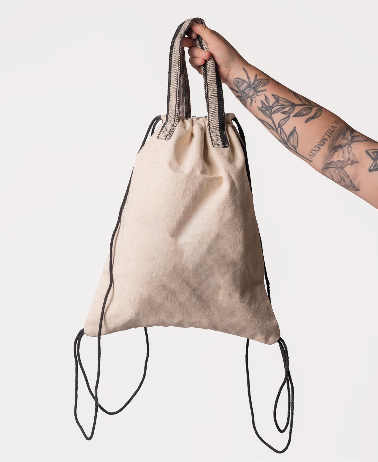Natural Canvas Cinch String Backpack