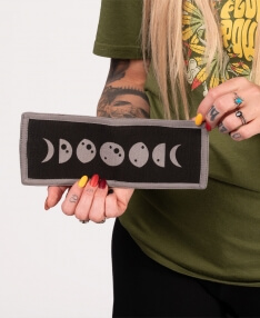 Moon Phases Wallet in Black