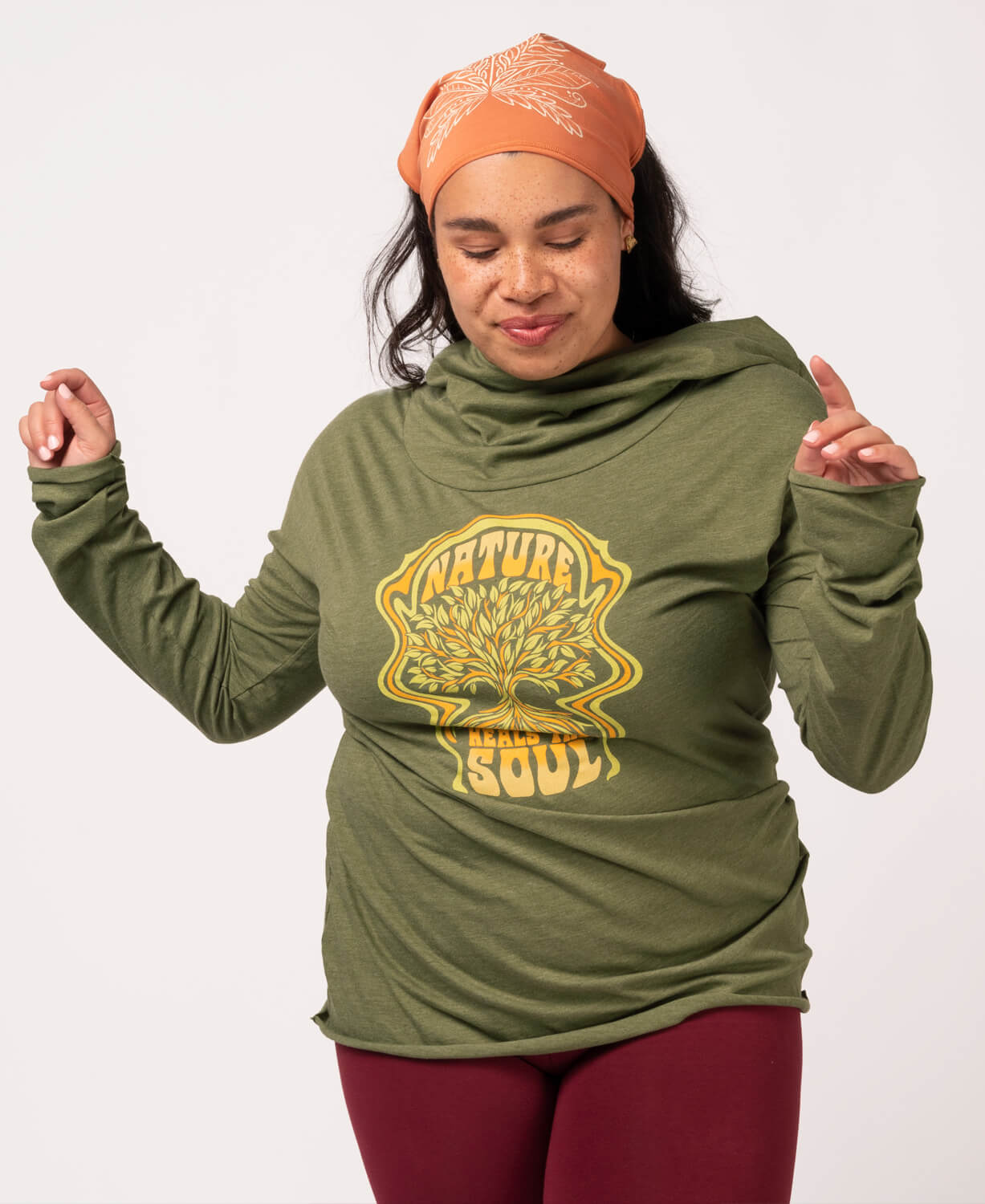Closeout! Nature Heals the Soul Cowl Yoga Hoody
