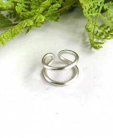 Silver Double Layer Ring