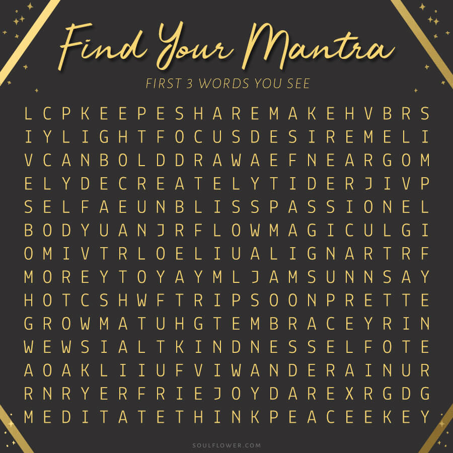 2 find your mantra - Inspirational Word Finds for the New Year