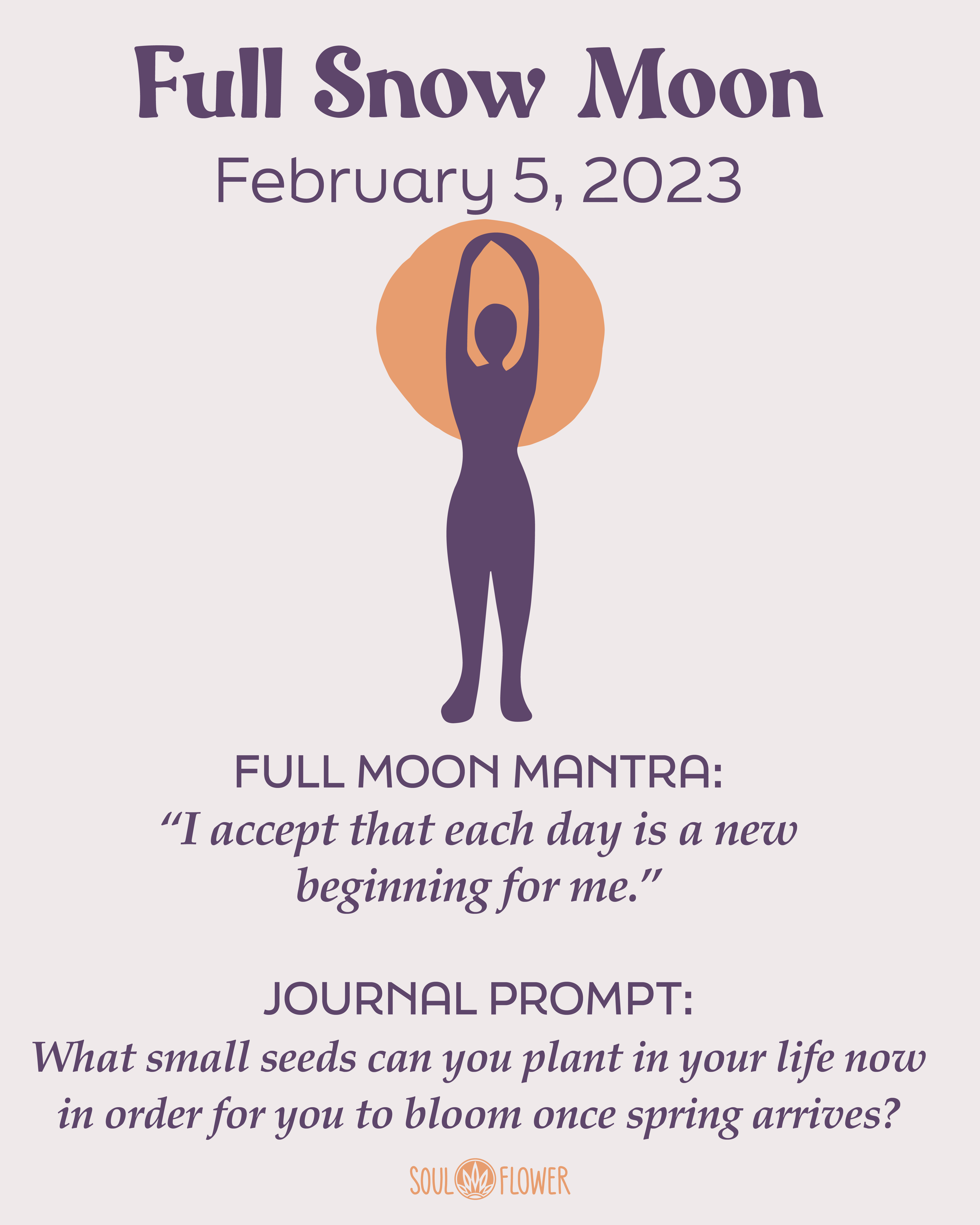 Full Snow Moon February 5, 2023 Soul Flower Blog