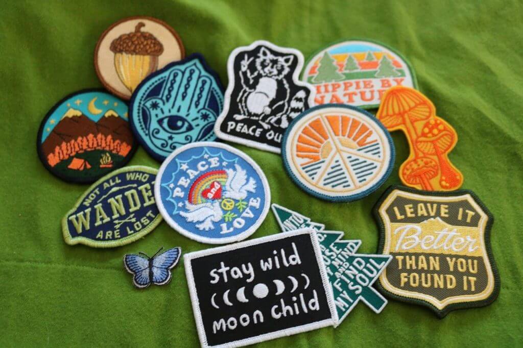 Iron-On HIppie Patches