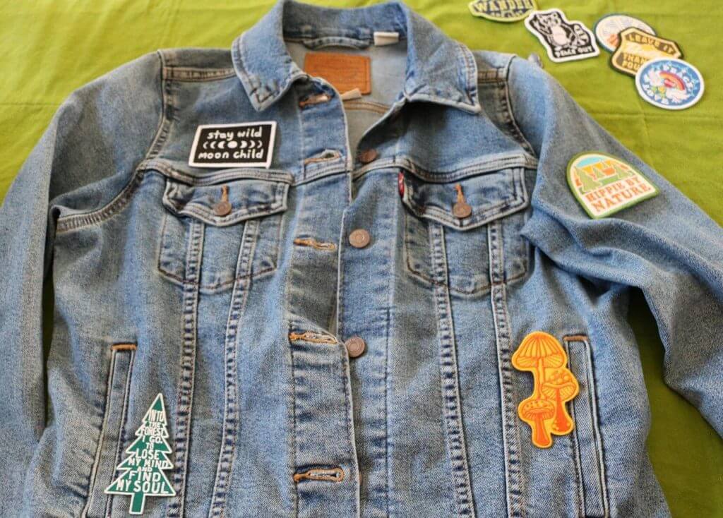 Layout Patches On Jacket Front 1024x734 - DIY Hippie Patch Jacket - Hippie Patches