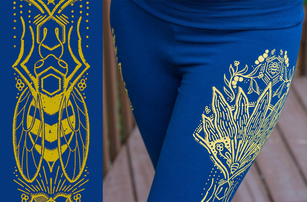 bee art closeup - The Art of Leggings