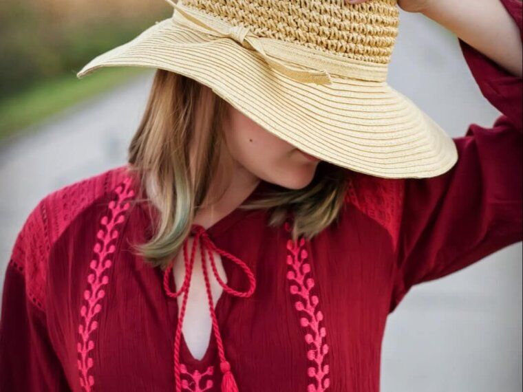 Cranberry Wine Boho Dress & Corn Fields