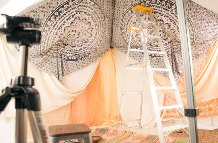 bohemian tent diy 5 - Bohemian Tent DIY - How to Make a Boho Tent