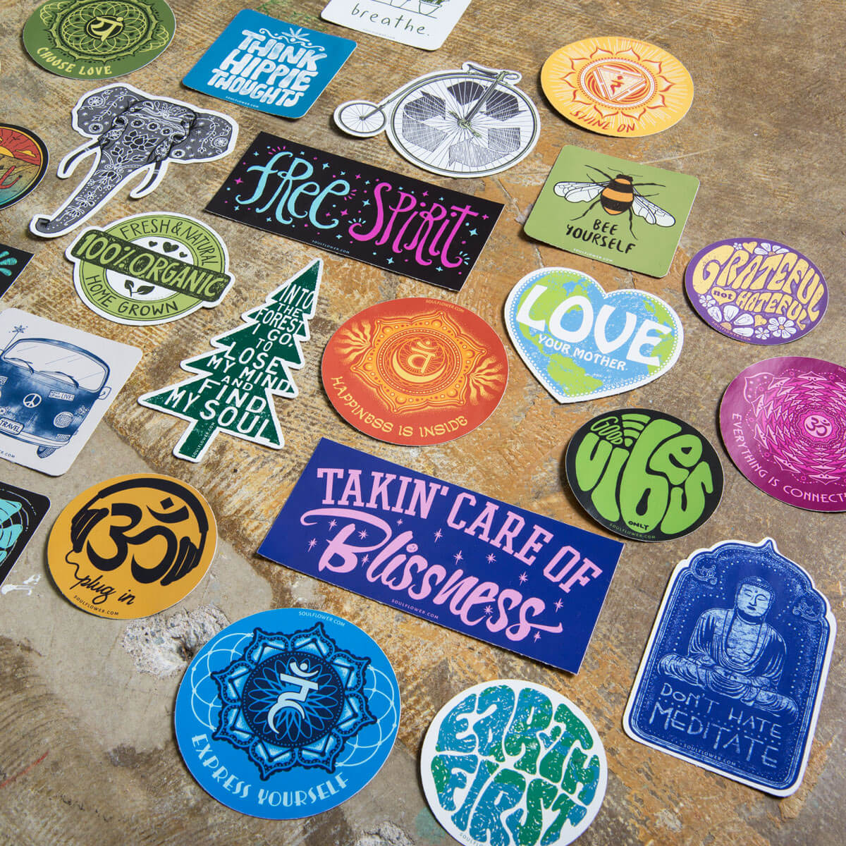 Hippie Bumper Stickers - Cool Hippie Stickers