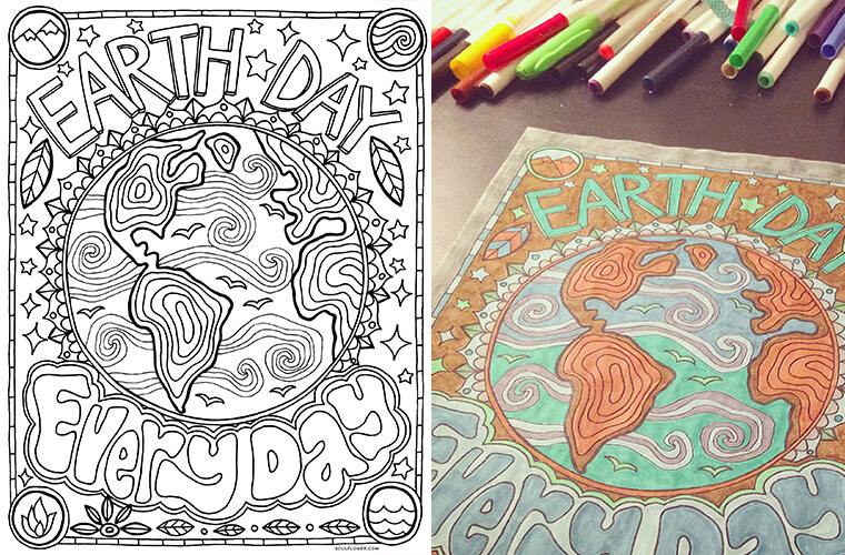 Free Earth Day Coloring Page