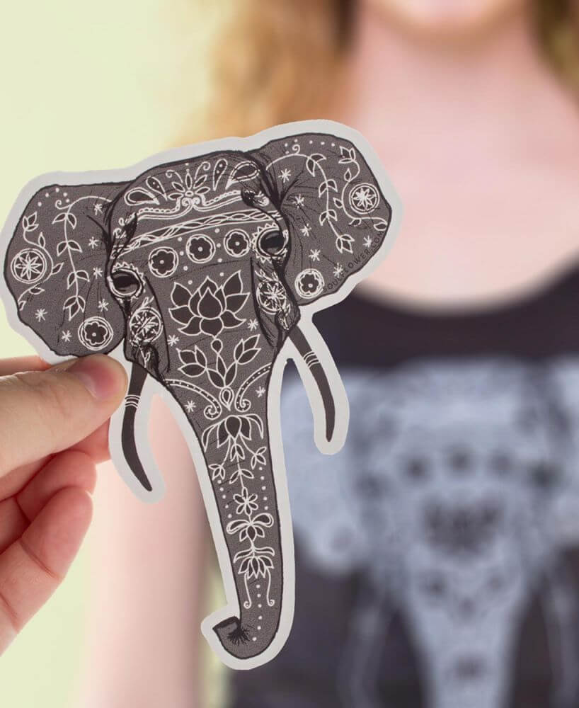 elephant sticker - Elephant Symbolism - Elephant Spirit Animal
