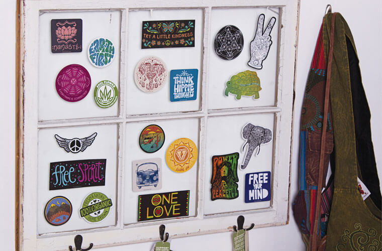 hippie merchandising display sticker - DIY Retail Display Ideas to Try in Your Shop