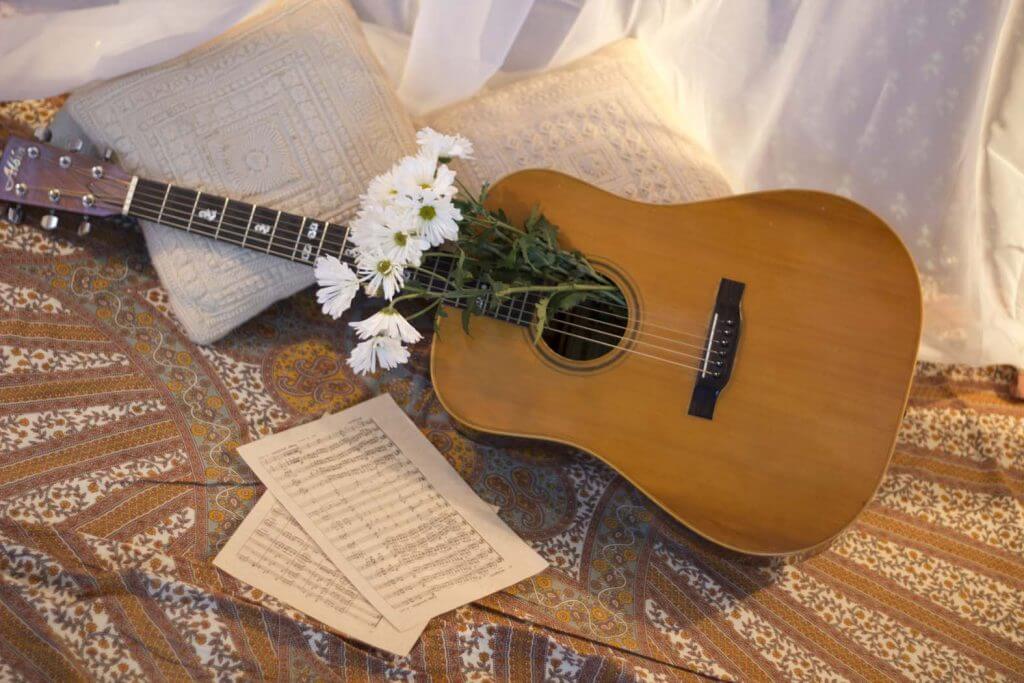 how to build a fort guitar 1024x683 - How to Build an Indoor Fort: Bohemian Style