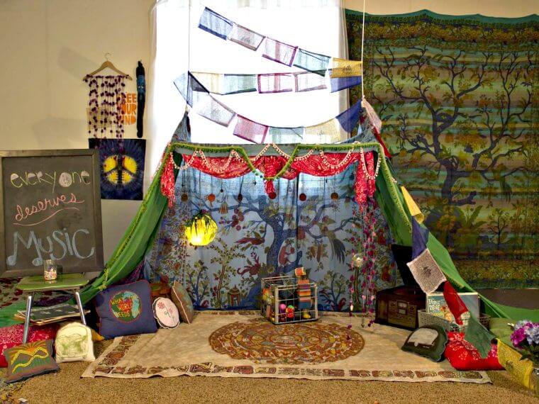 how to build a fort kids tent 760x570 - How to Build an Indoor Fort: Bohemian Style