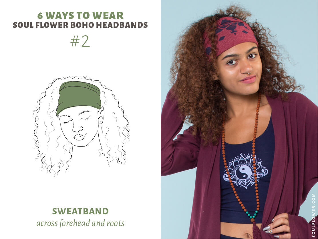 how to wear a thick headband 2 - How to Wear a Thick Boho Headband - Boho Headbands!