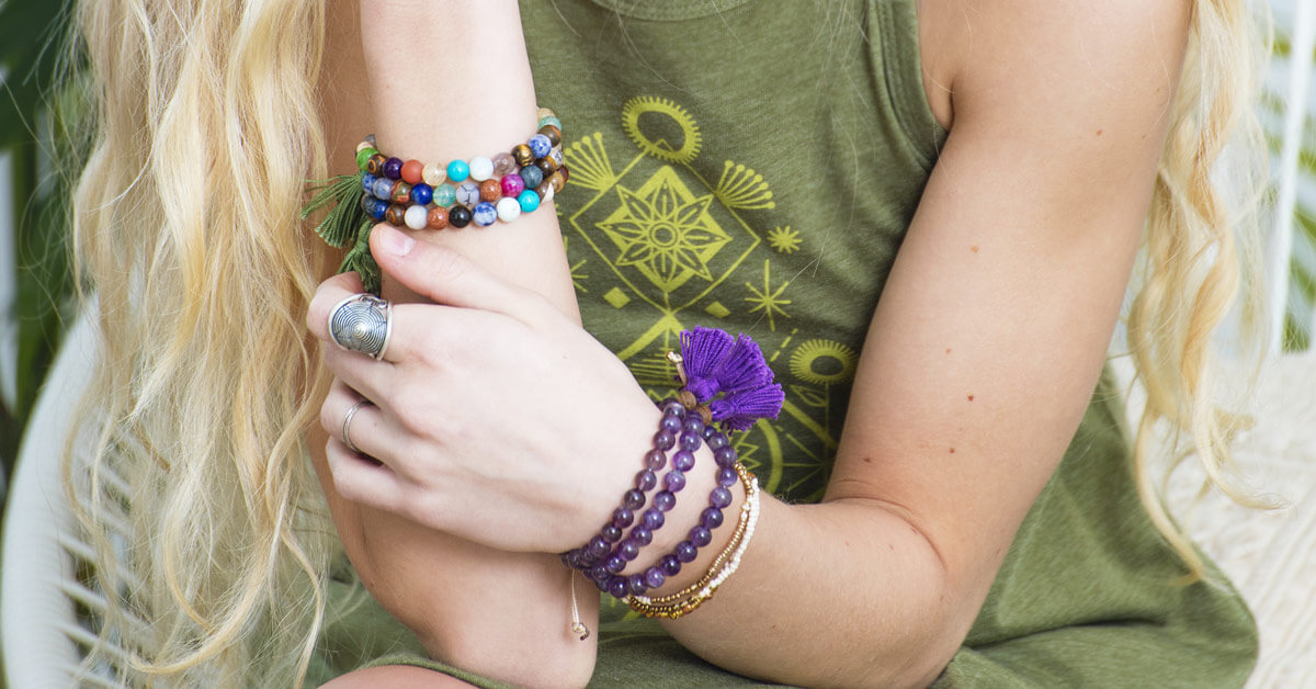 how to wear mala beads on wrist 1 - How to Wear Mala Beads - Wearing a Mala - Soul Flower