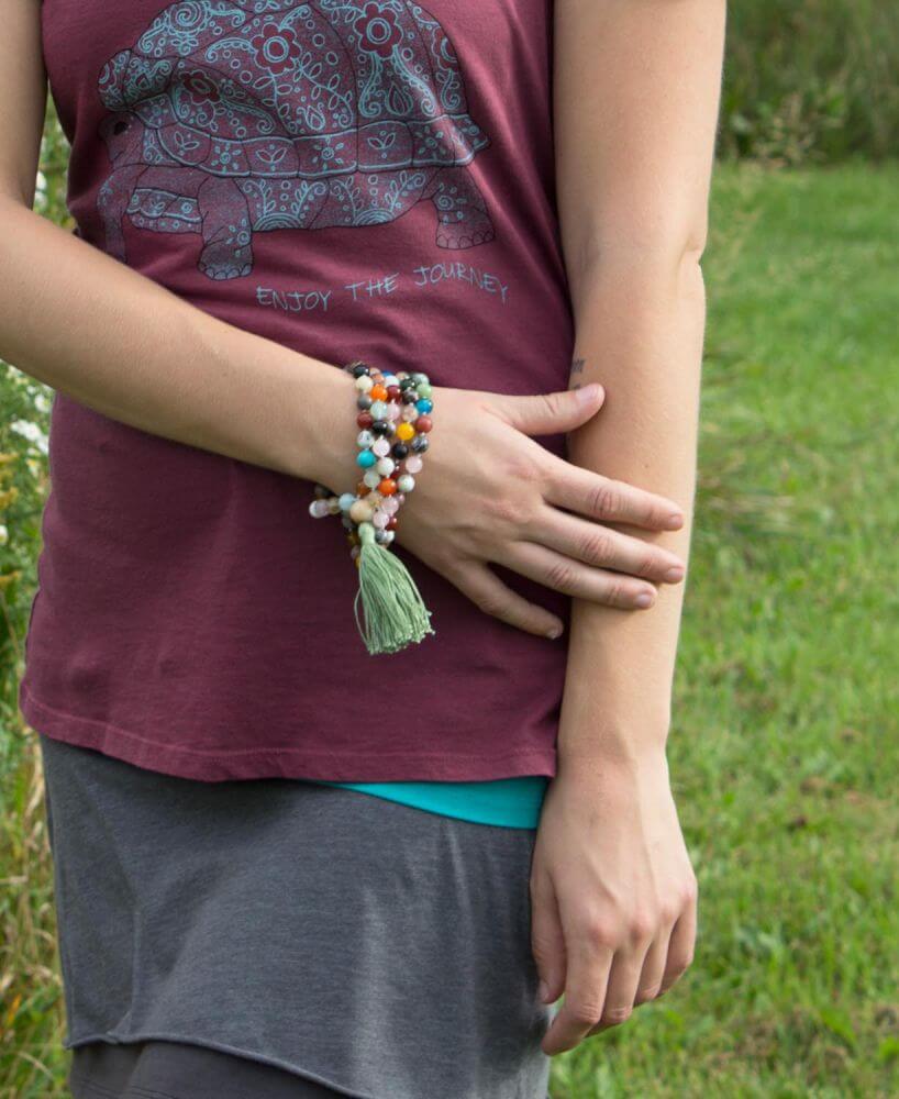 how to wear mala bracelet wrapped - How to Wear Mala Beads - Wearing a Mala - Soul Flower