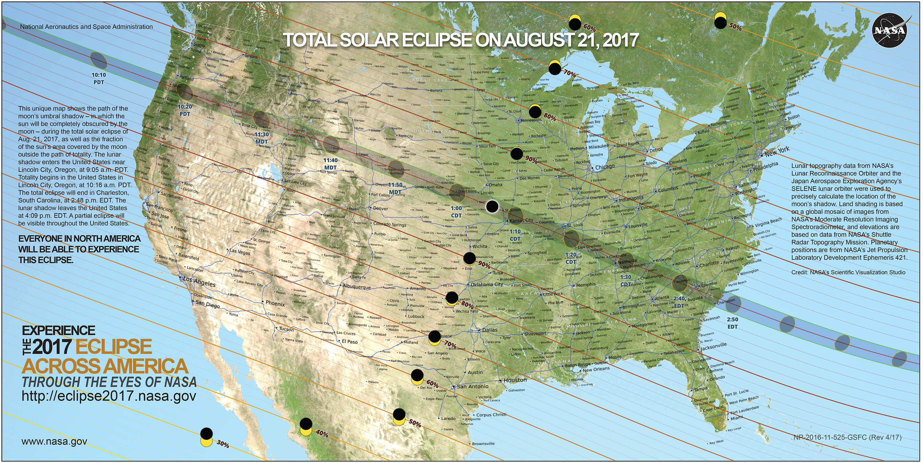 nasa eclipse map - August 21st Solar Eclipse: Remember to look up!