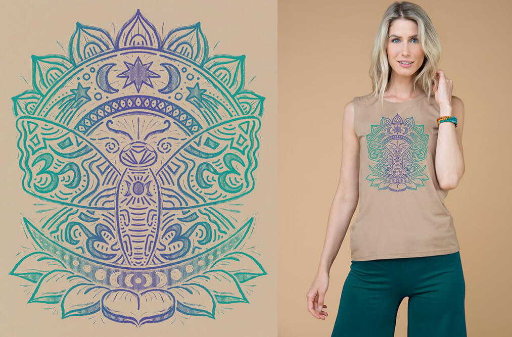 om butterfly lotus tank top - Lotus Inspiration: Butterfly Vibes