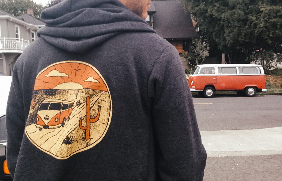 Go Your Own Way orange vw bus - Go Your Own Way
