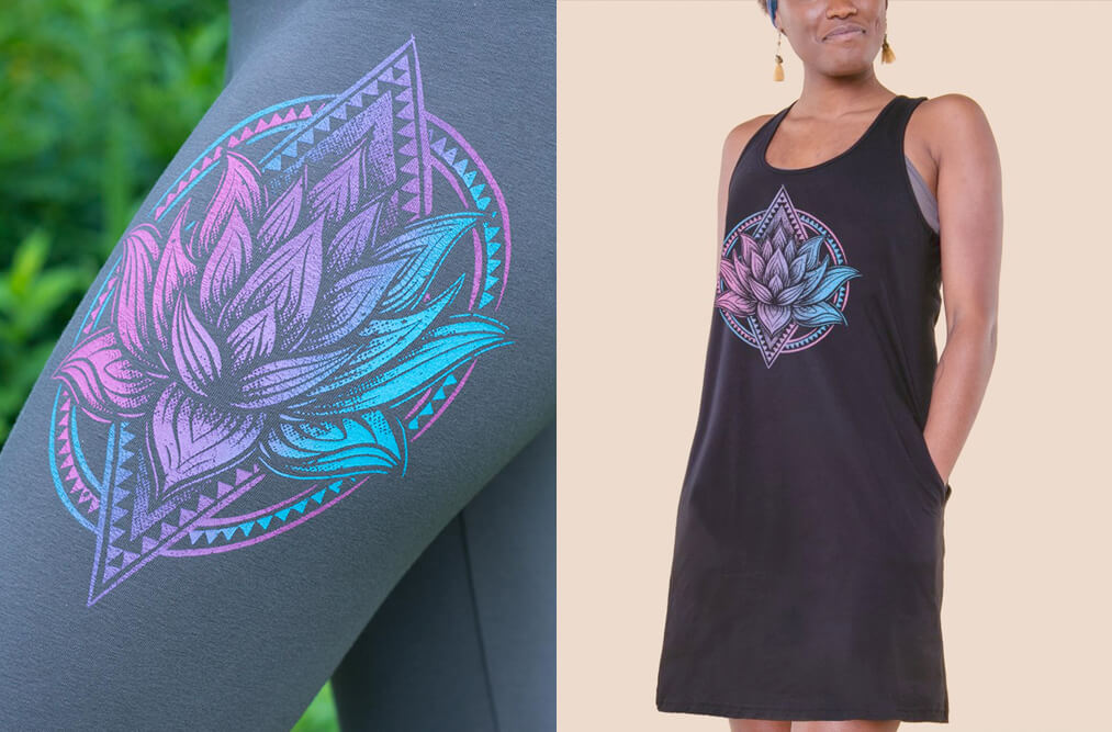 organic cotton lotus art - Lotus Inspiration: Butterfly Vibes