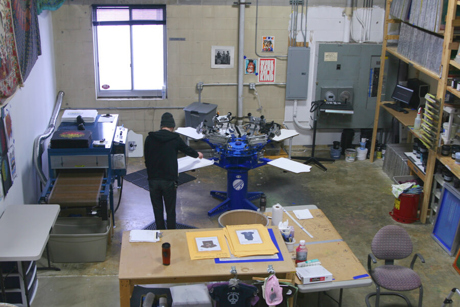 screenprinting shop - Soul Flower On The Move!