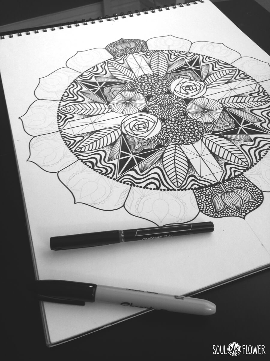 soul flower original art - Behind the Art: Sacred Place Mandala