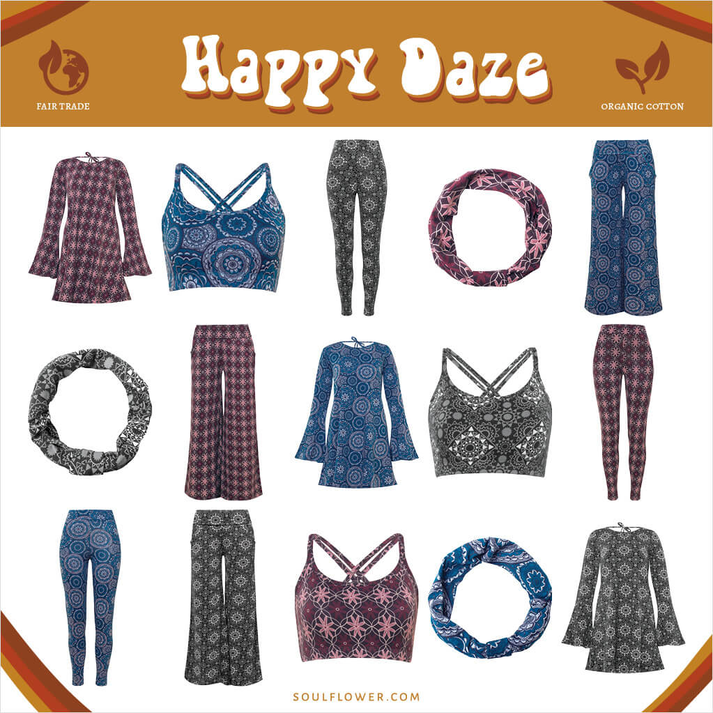 squares collection 1 - Happy Daze - New, Organic & Fair Trade!
