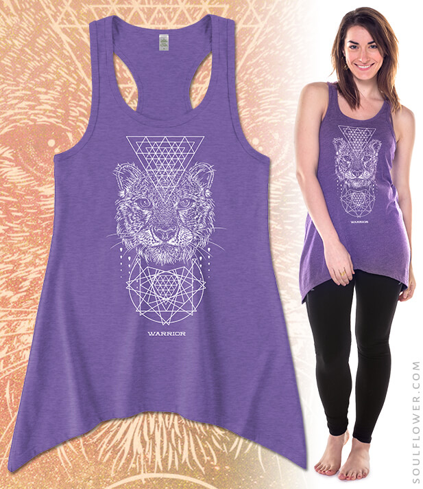 Soul Flower Tarot Tank: Warrior | Organic Cotton and Recycled Polyester, Made in the USA