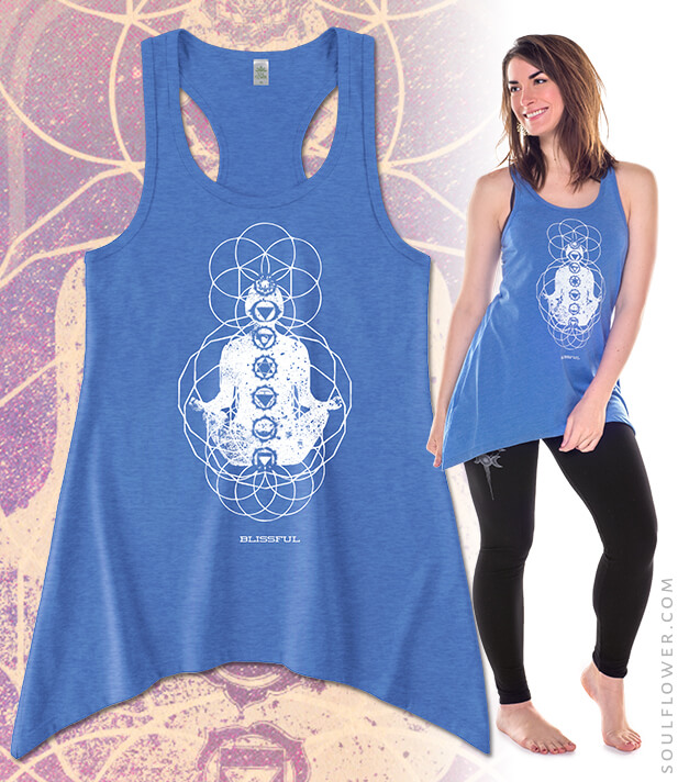 Soul Flower Tarot Tank: Blissful | Organic Cotton and Recycled Polyester, Made in the USA