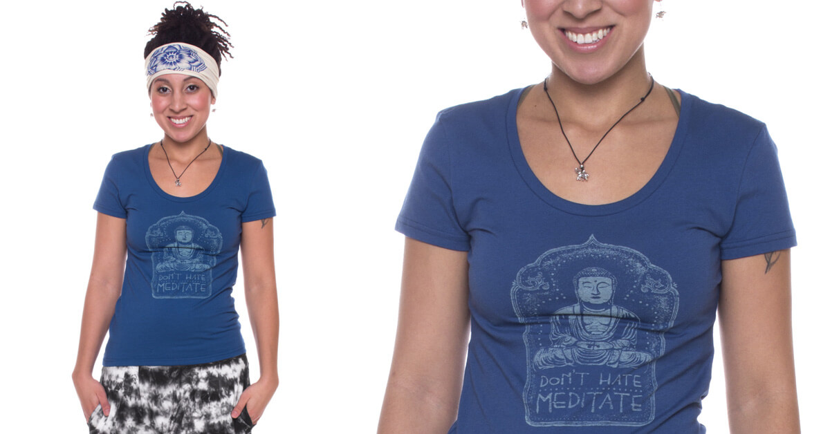 yoga t shirts dont hate meditate 2 - Yoga T-Shirts to Inspire Your Practice