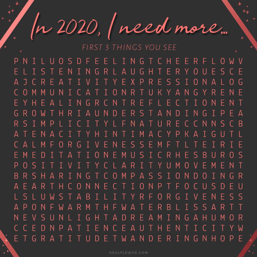 Inspirational Word Finds for the New Year