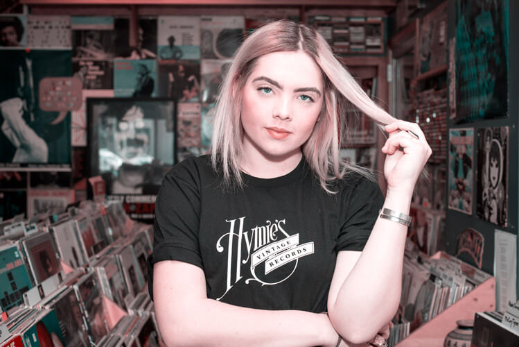 Photoshoot at Hymie's Records