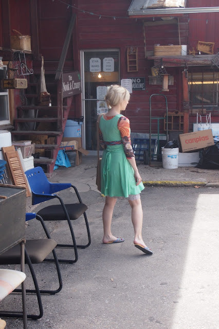My Mint Swirl Skater Dress & A Thrift Trip