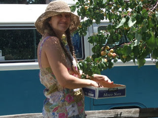Trish in vintage soul flower tank and hemp hat