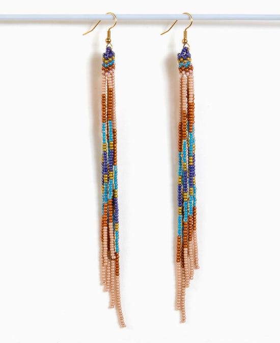 Freedom Fringe Beaded Earrings - Colorful Beaded Earrings | Statement Earrings | Soul Flower