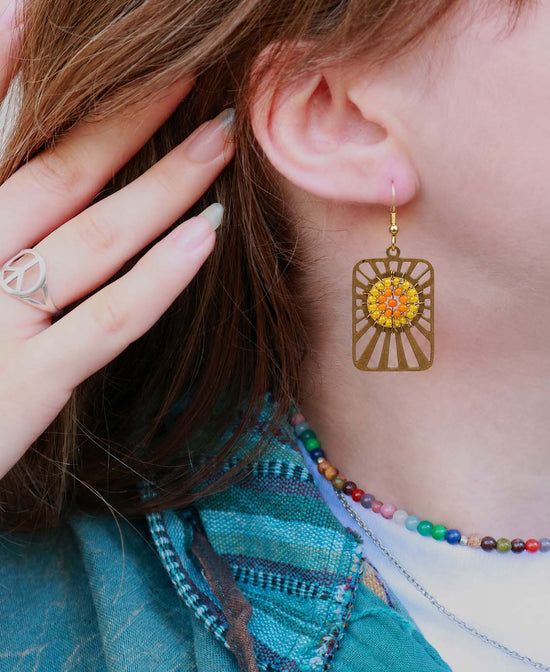 Bead Earrings | Fair Trade Brass Jewelry | Soul Flower