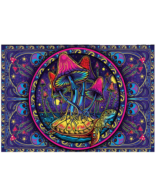 3D Trippy Mushrooms Tapestry - Mushroom Tapestry | Cool Wall Hangings | Soul Flower