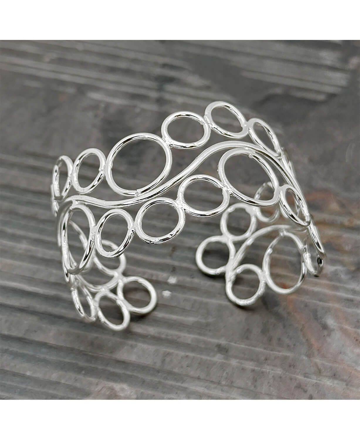 NEW! Bubble Up Cuff Bracelet in Silver