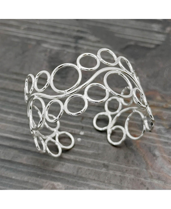 Bubble Up Cuff Bracelet in Silver - Silver Cuff | Boho Bracelets | Soul Flower