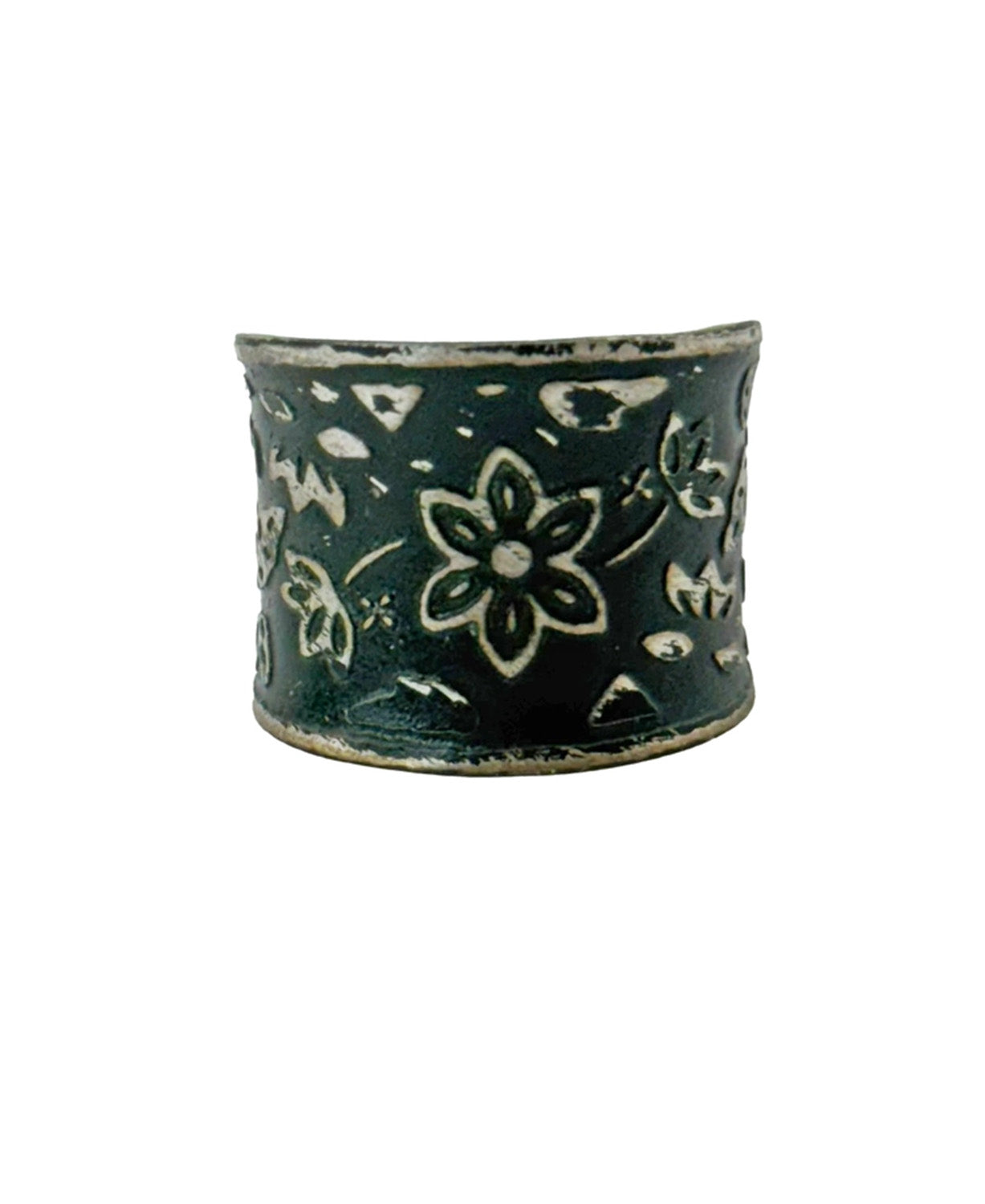 Midnight Bloom Cuff Ring - Wide Boho Ring | Hippie Rings | Soul Flower