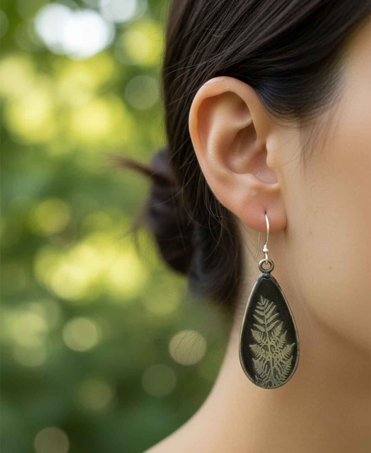 Forest Fern Patina Earrings - Boho Hippie Earrings | Soul Flower