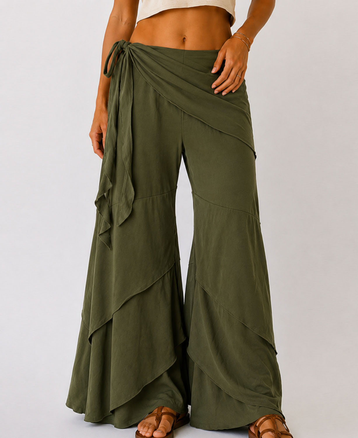 Green Waves of Freedom Pants from Soul Flower