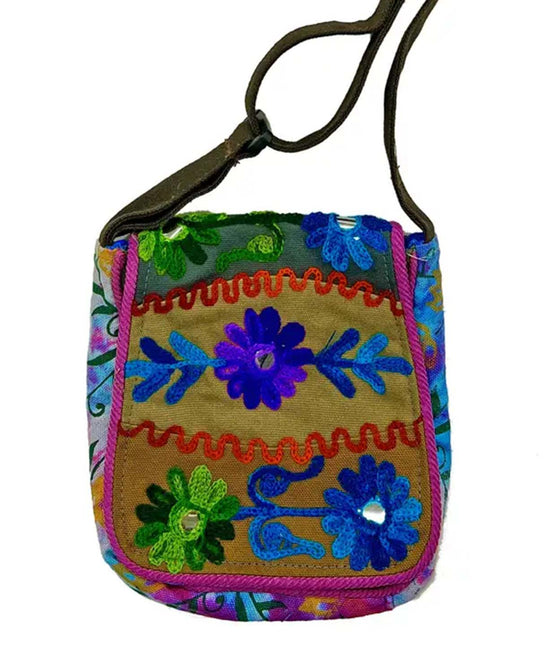 Bloom and Shine Crossbody Bag - Embroidered Boho Purse | Hippie Bags | Soul Flower